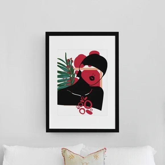 Modern Wall Art Print Tropical Girl Unframed - Picture 5 of 10
